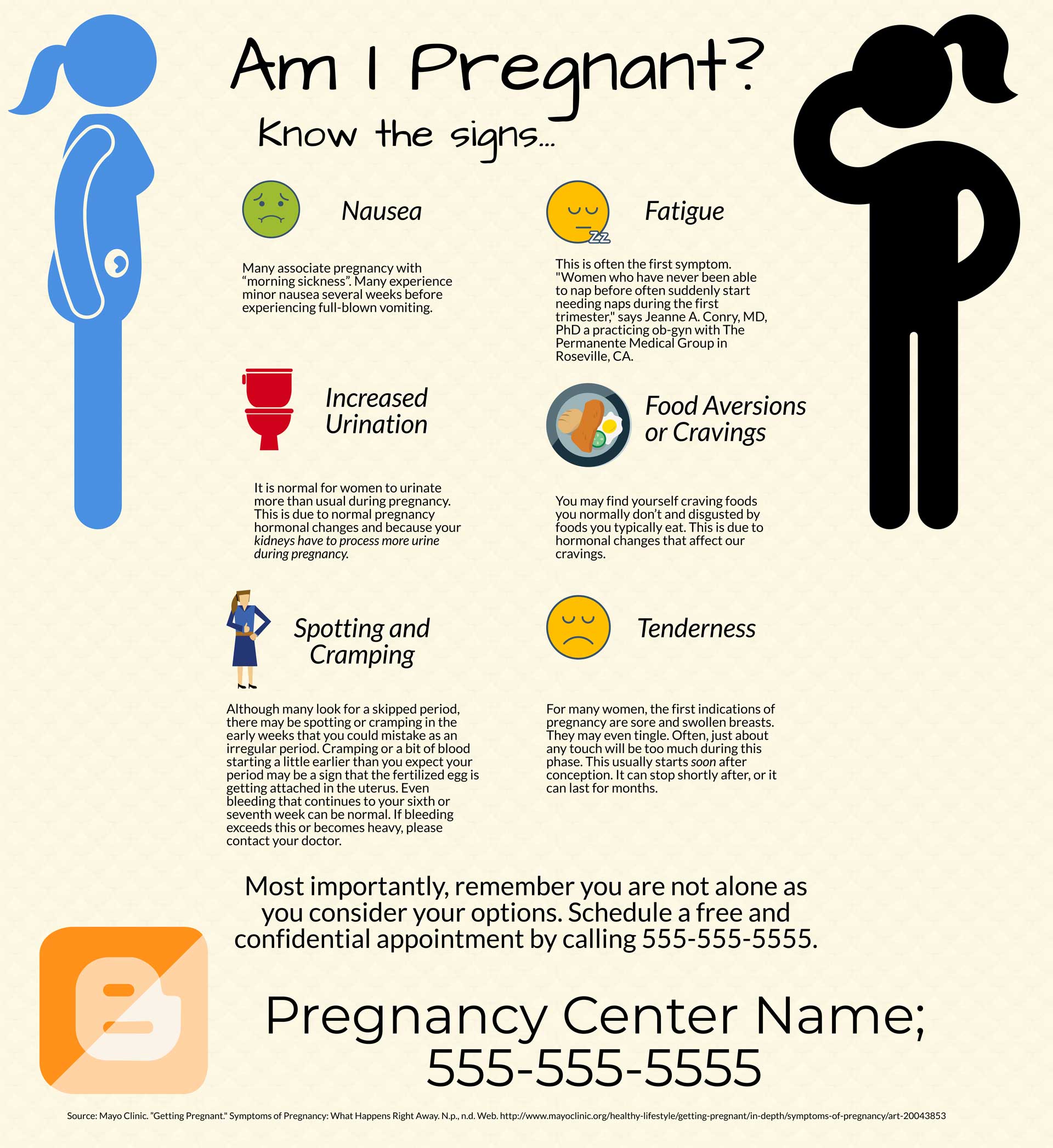 Pregnancy Symptoms | Open Source Content | Pro Life Ribbon