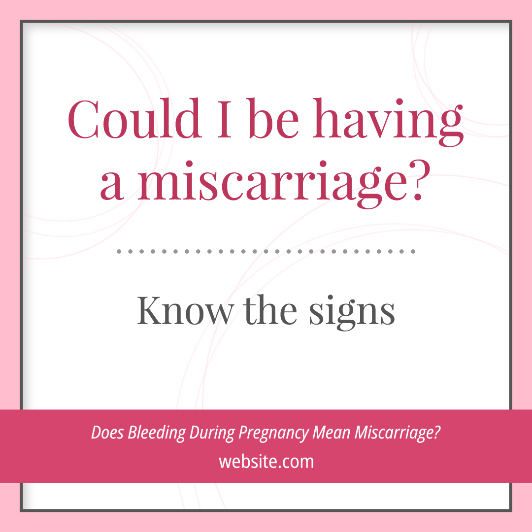 Does Bleeding Mean Miscarriage? - Pro Life Ribbon